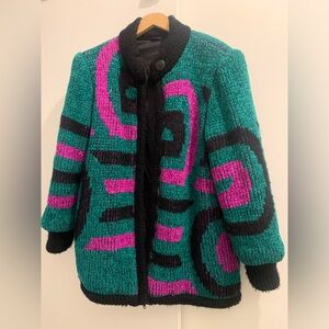 Vintage Wool Velvet Ski Jacket